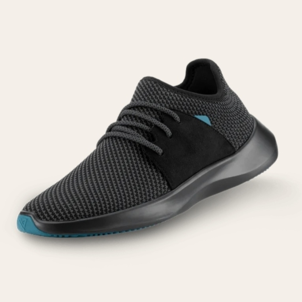 Vessi Style Black Knit Sneakers Women’s 7W Lightweight Comfort Walking Shoes